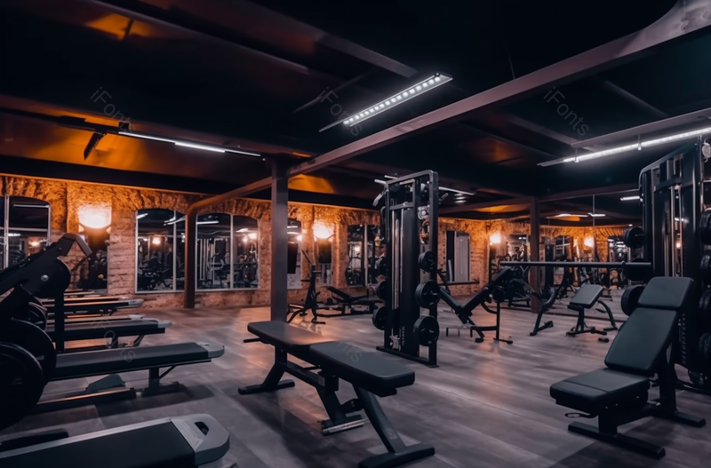 黑色健身房灯光健身器材拍摄,高清,摄影图,摄影图片,图片大全,摄影图免费下载